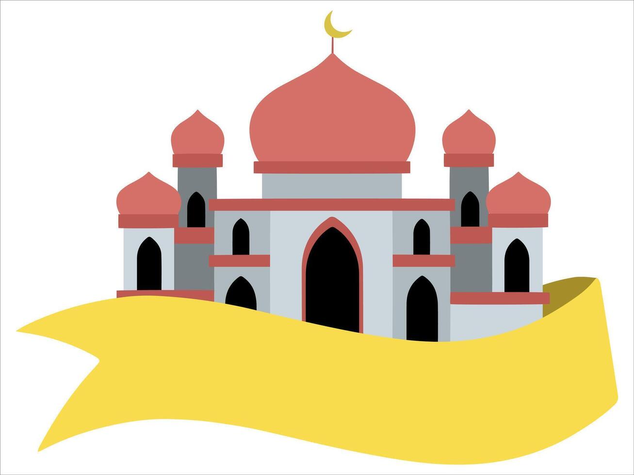 Mosque Ramadan Frame Background Illustration vector