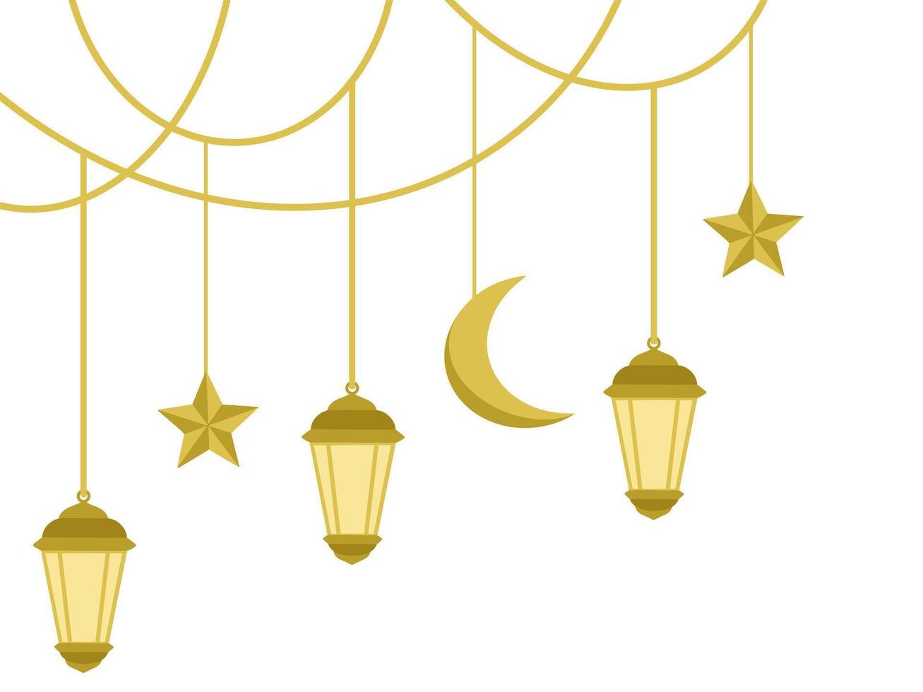 Islamic Eid Al Adha Lantern vector