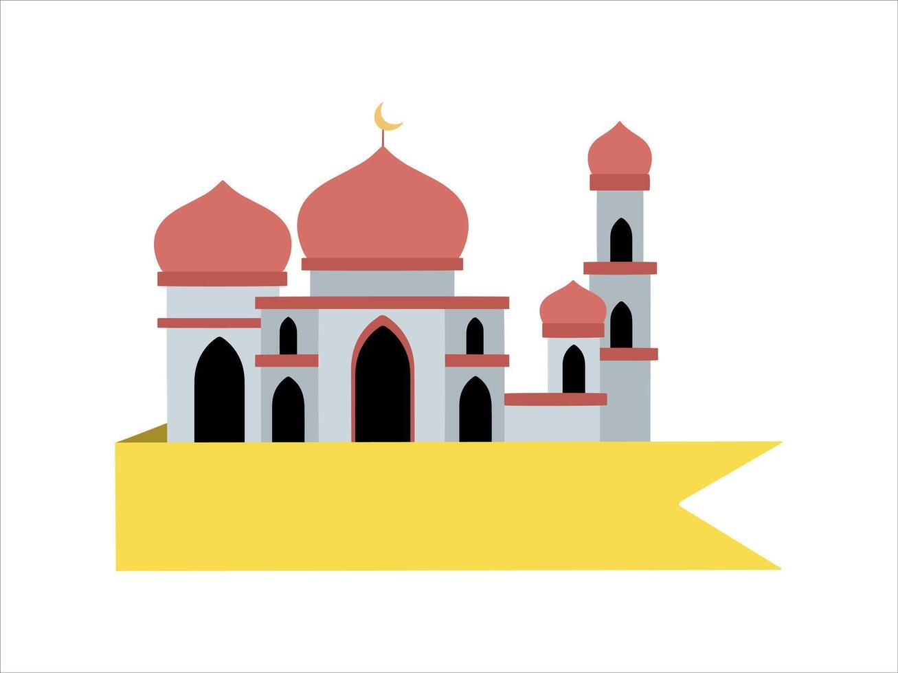 mezquita Ramadán kareem antecedentes ilustración vector