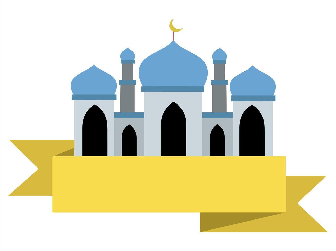 Mosque Ramadan Frame Background Illustration vector