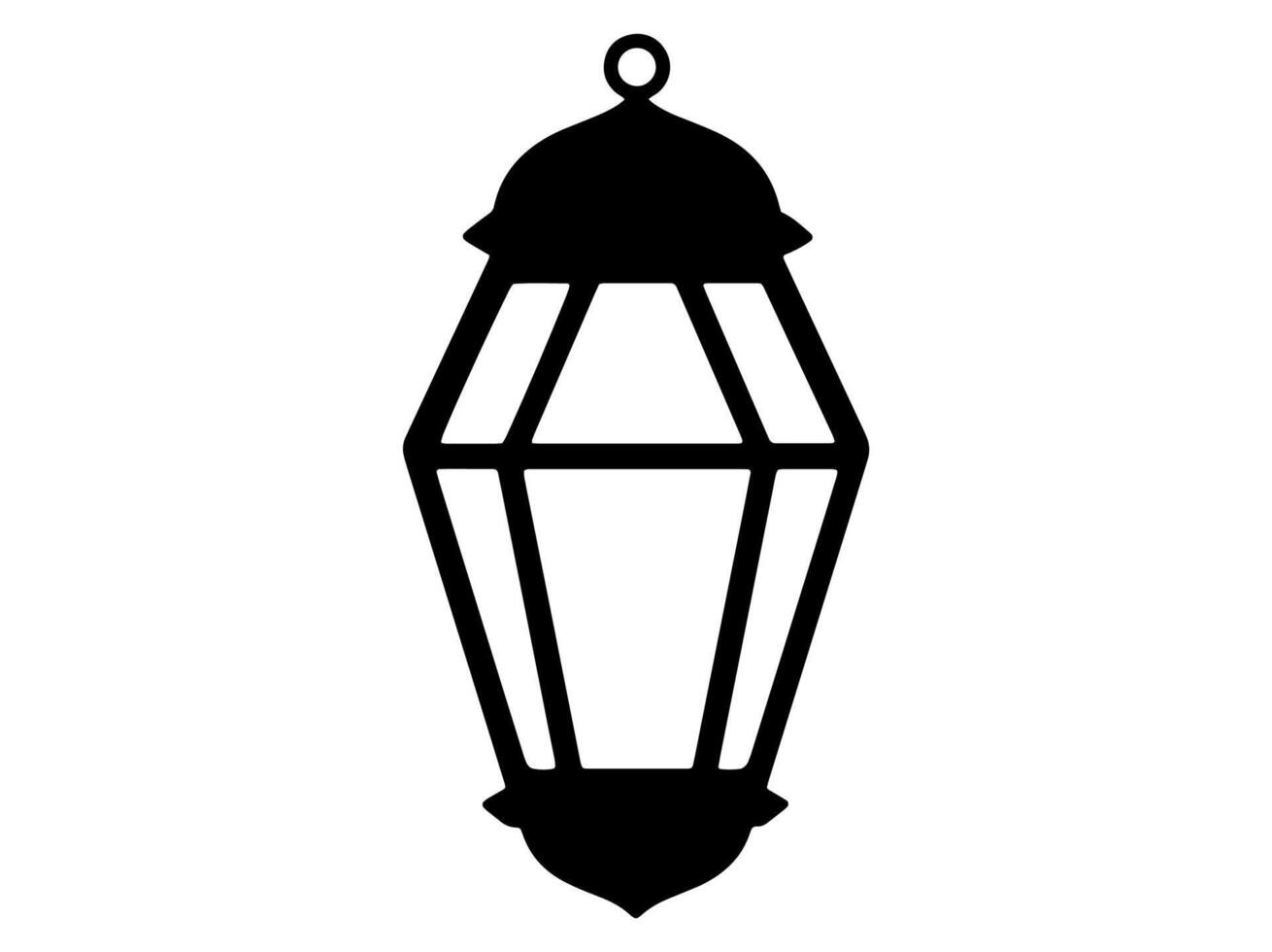 Lantern Line Art Background Illustration vector