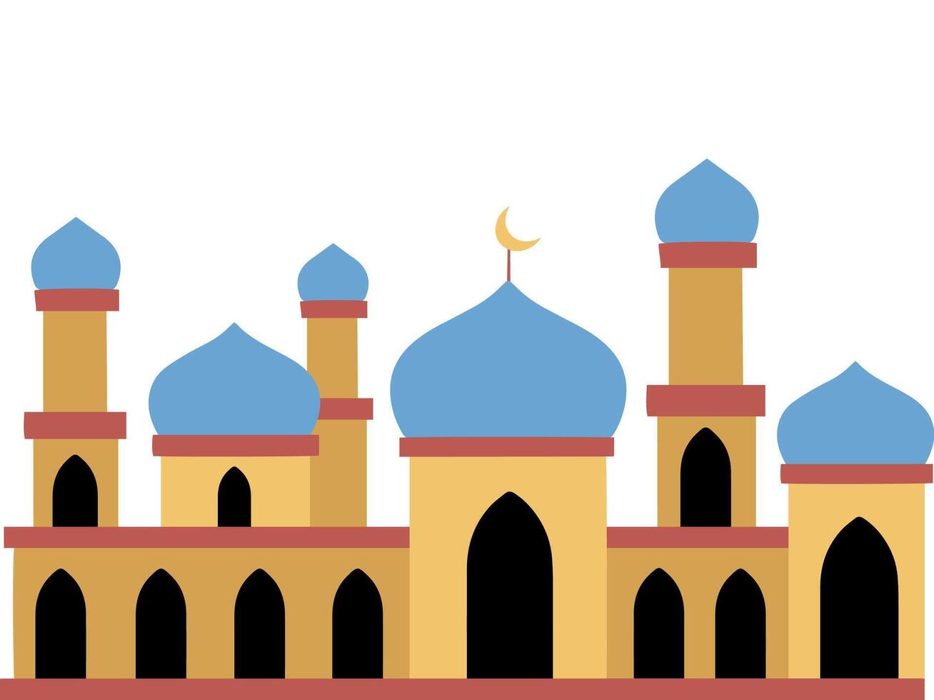 mezquita Ramadán kareem antecedentes ilustración vector