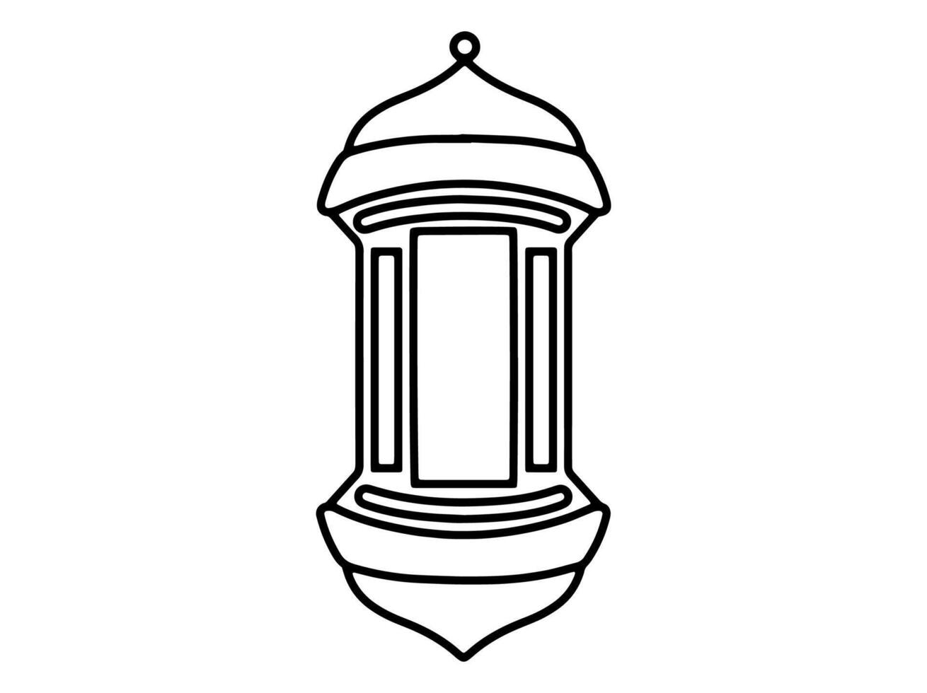 Hand Drawn Lantern Eid Al Fitr vector