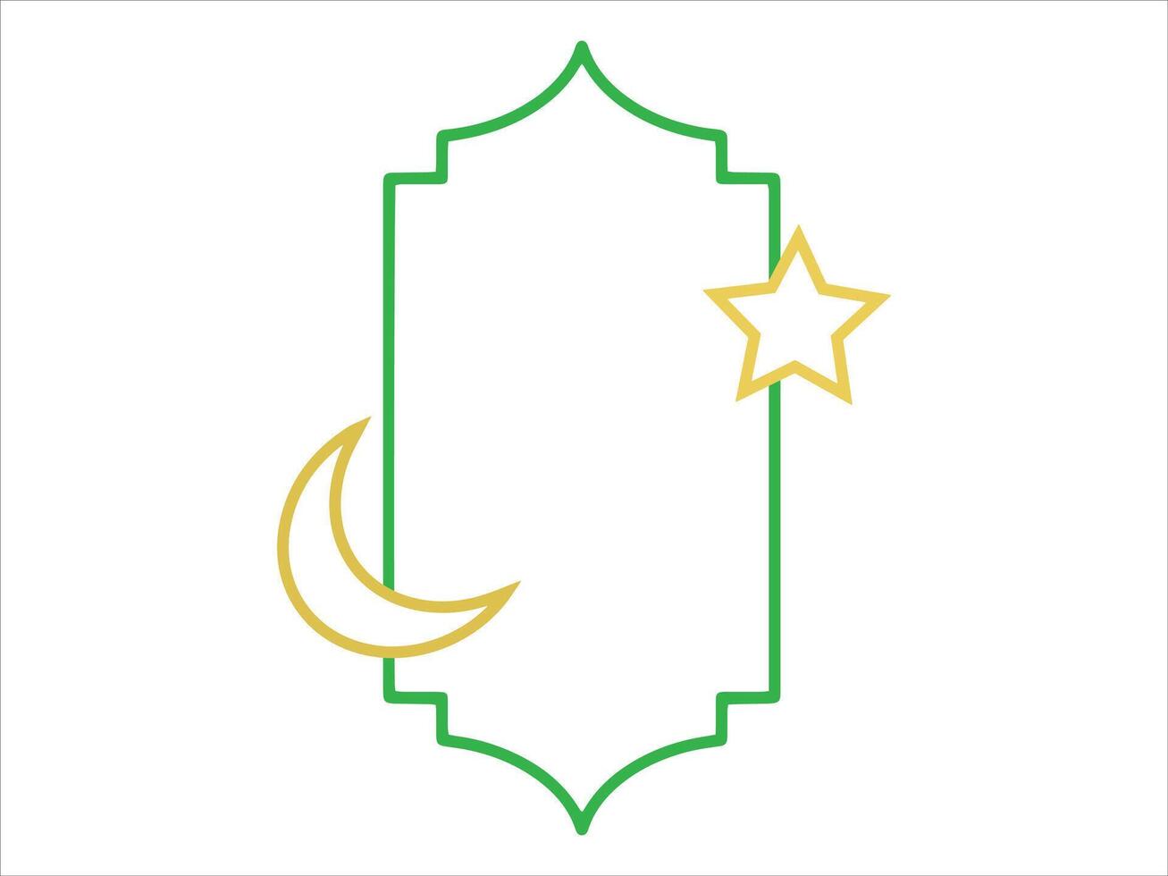 Islamic Star Moon Frame Background vector