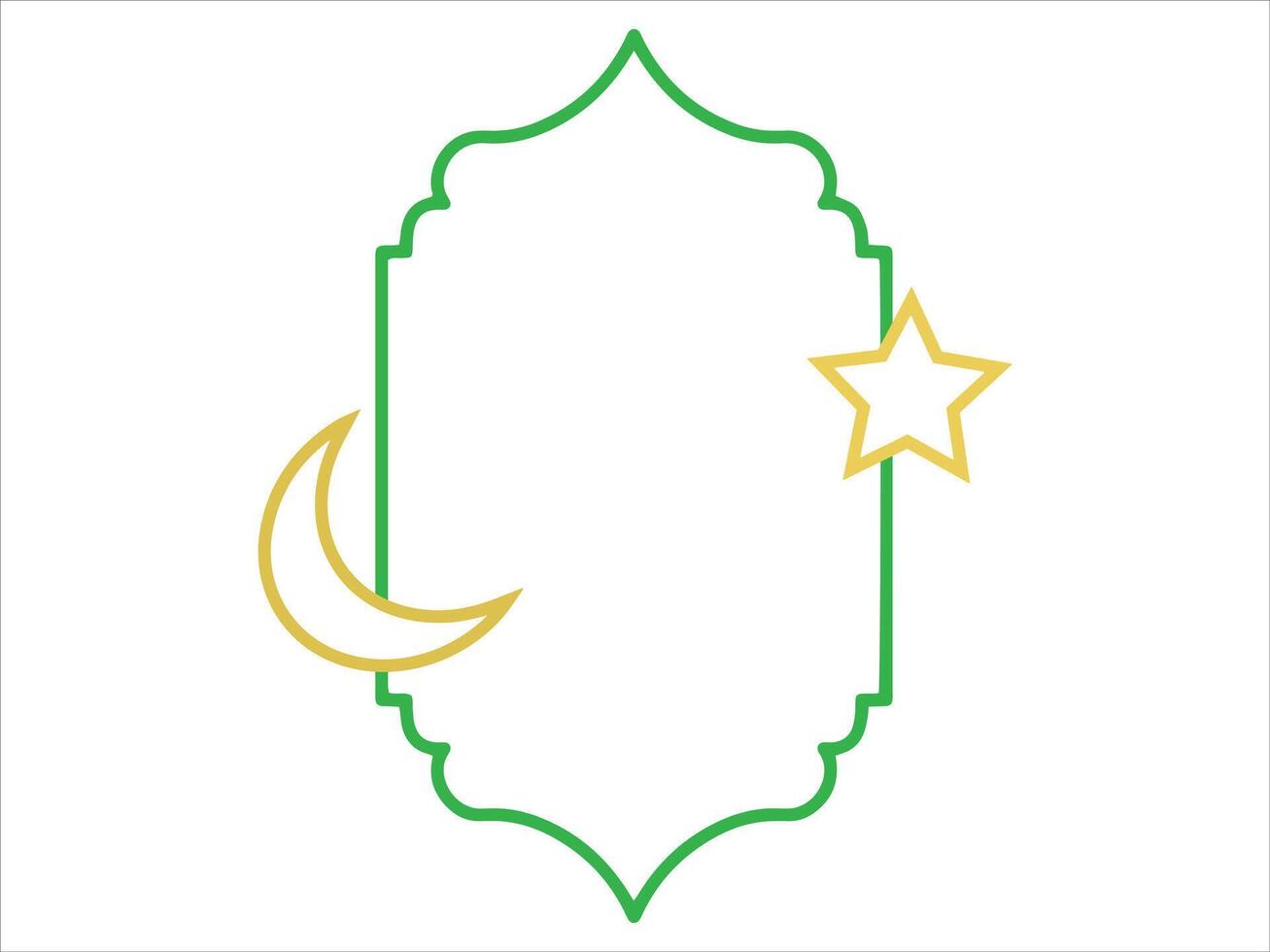 Ramadan Frame Background with Star Moon vector