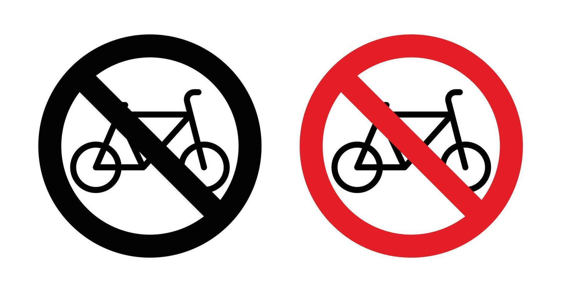 no hay señal de bicicleta vector