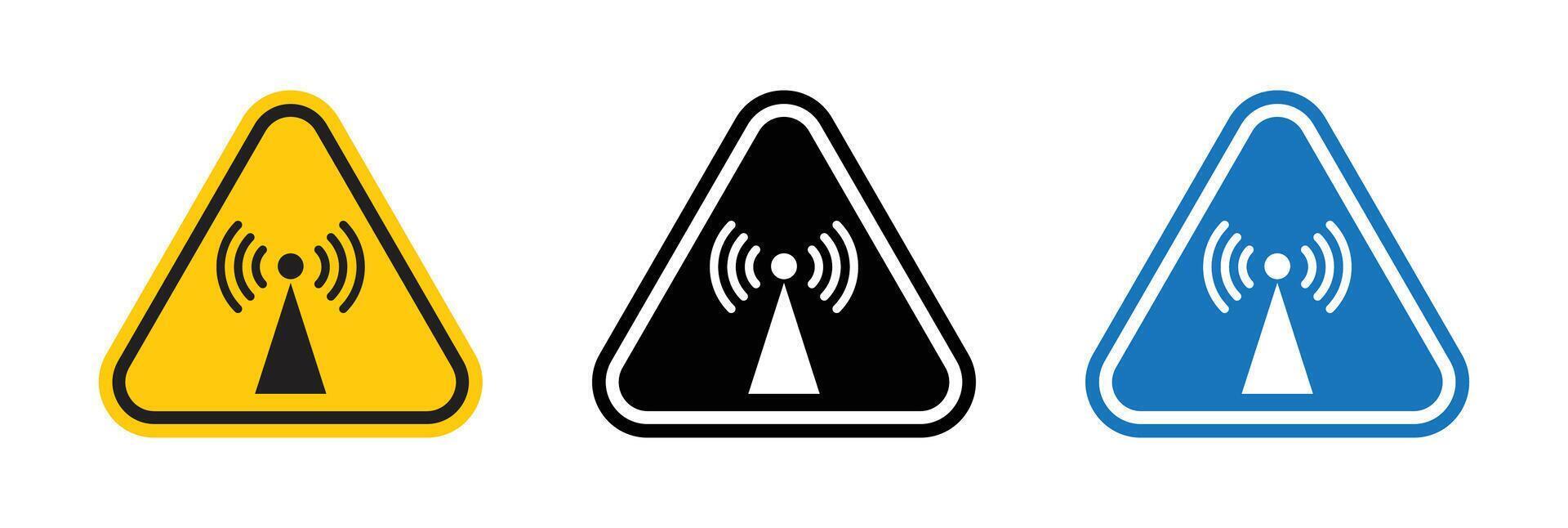 Non ionizing radiation hazard sign vector