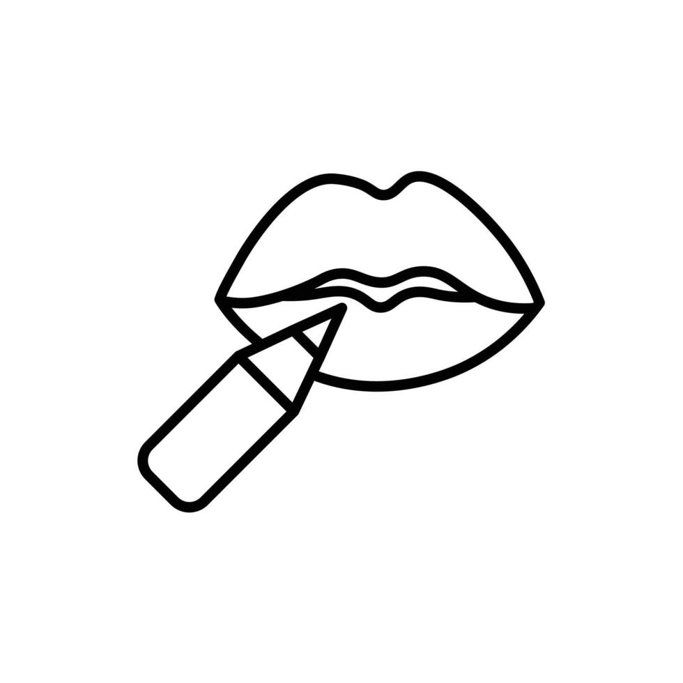 Lip pencil icon vector