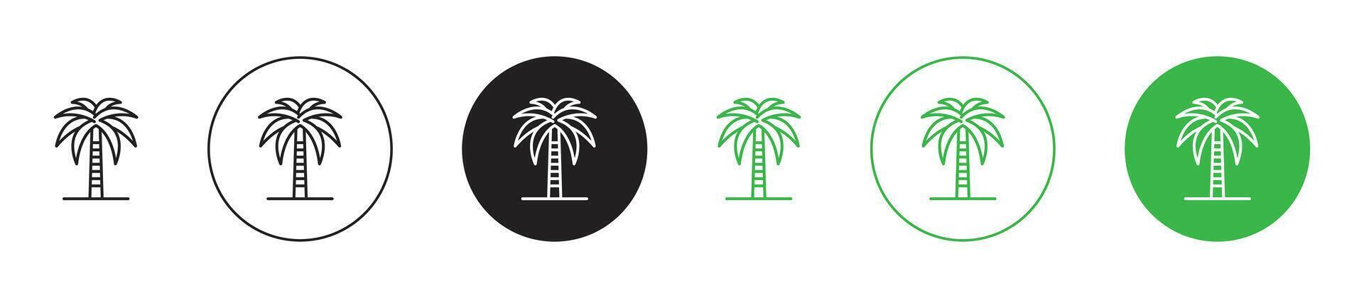 icono de palmera vector