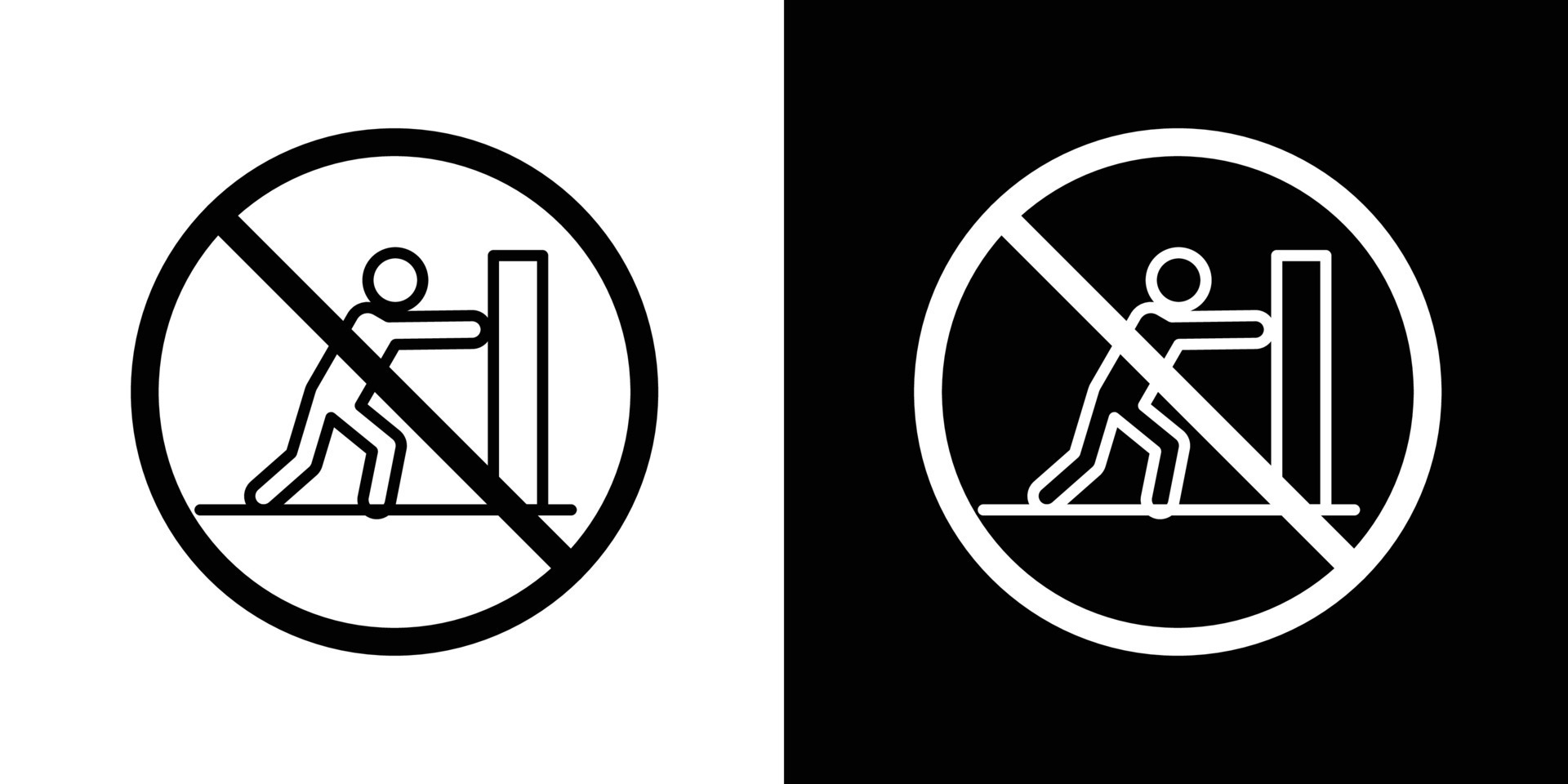 Do not push sign 42113312 Vector Art at Vecteezy