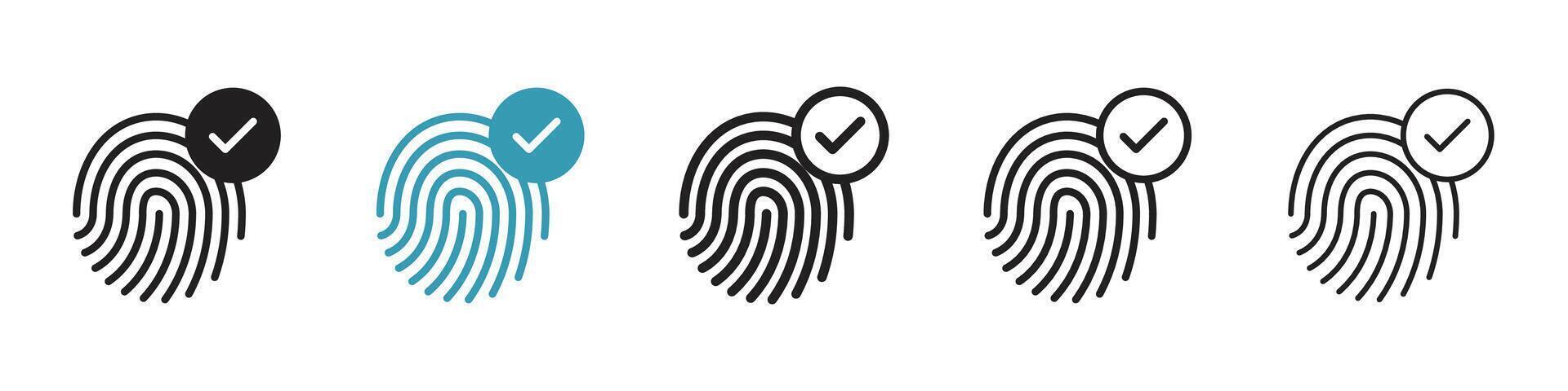 Biometric security icon vector