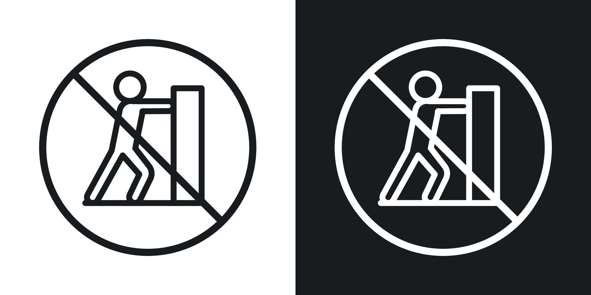 Do not push sign 42113688 Vector Art at Vecteezy