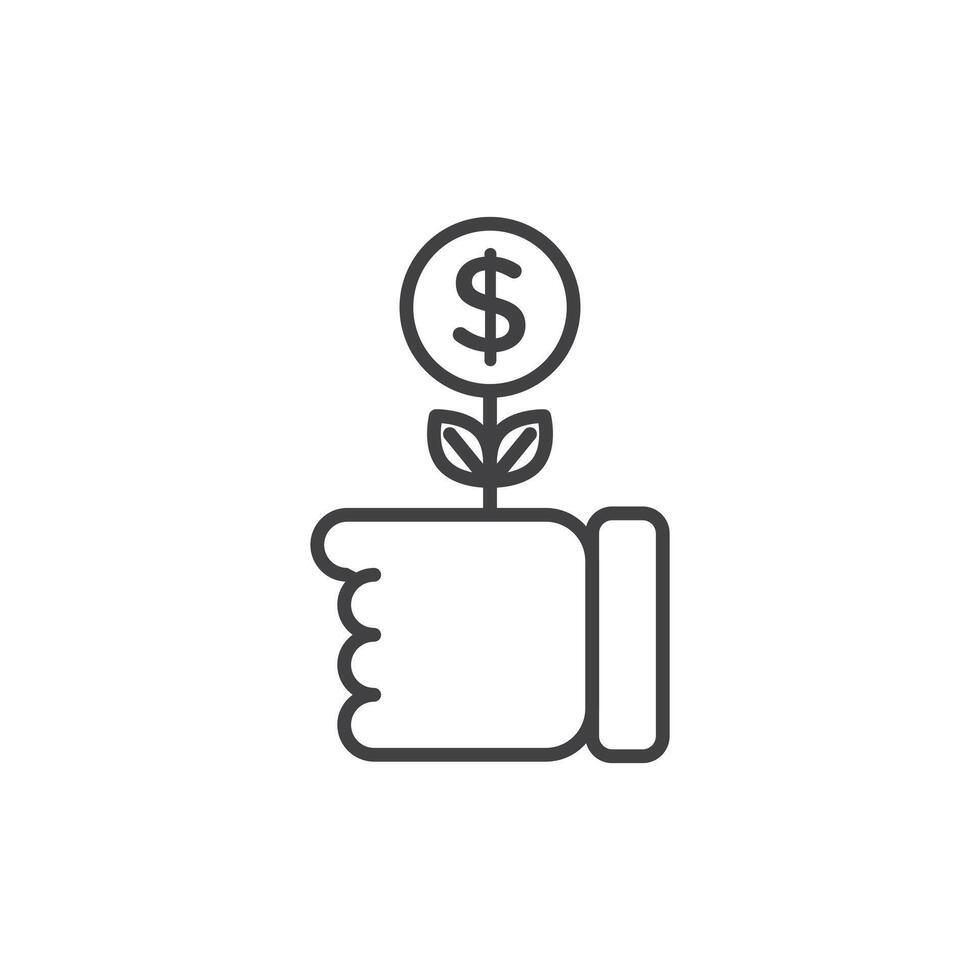 Money tree icon vector