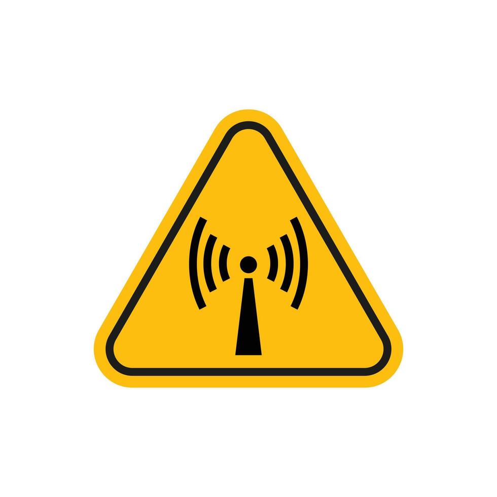 Non ionizing radiation hazard sign vector