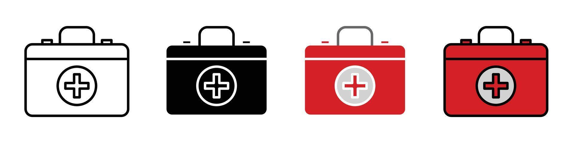 First aid box icon vector