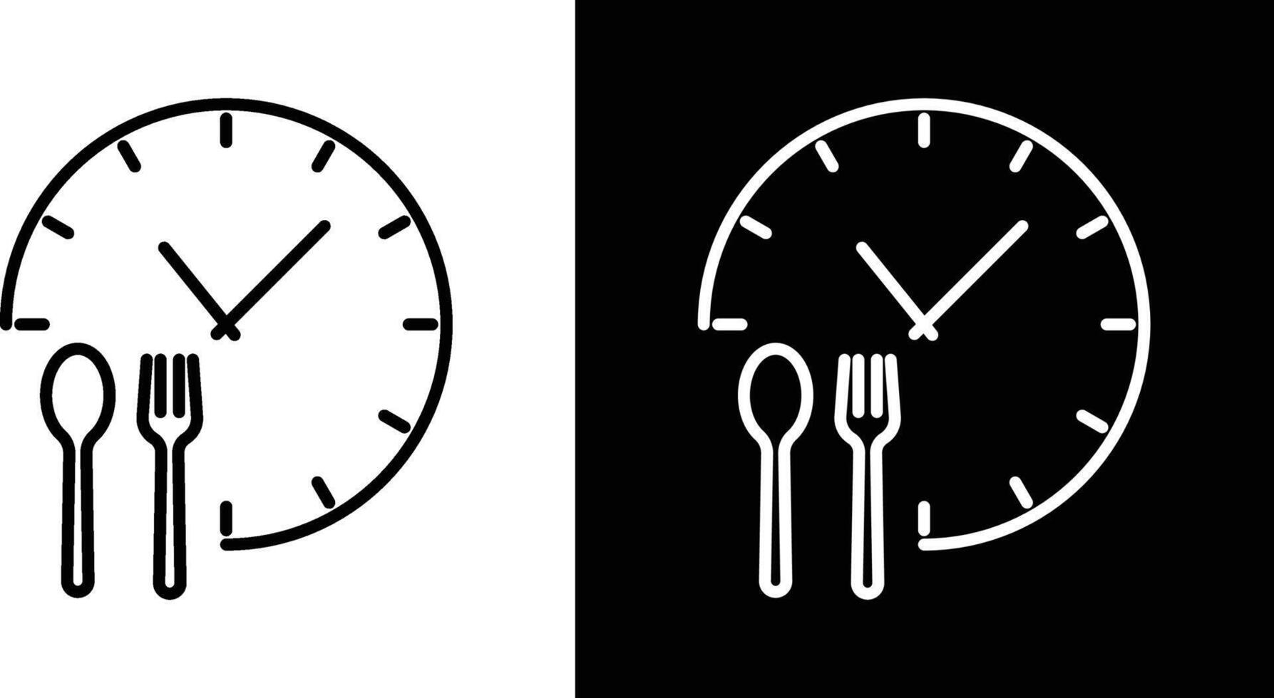 icono de la hora del almuerzo vector