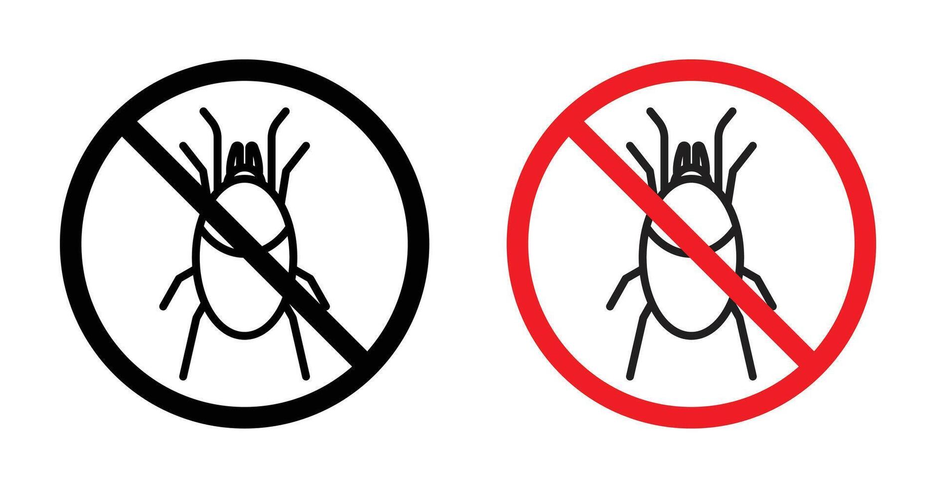 Mite in the prohibition sign vector