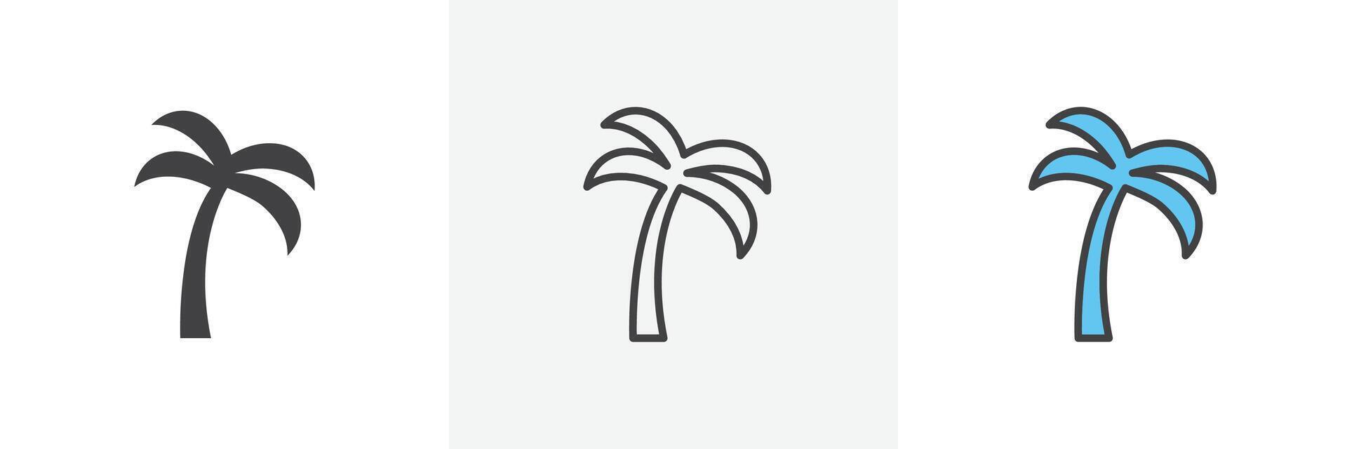 icono de palmera vector