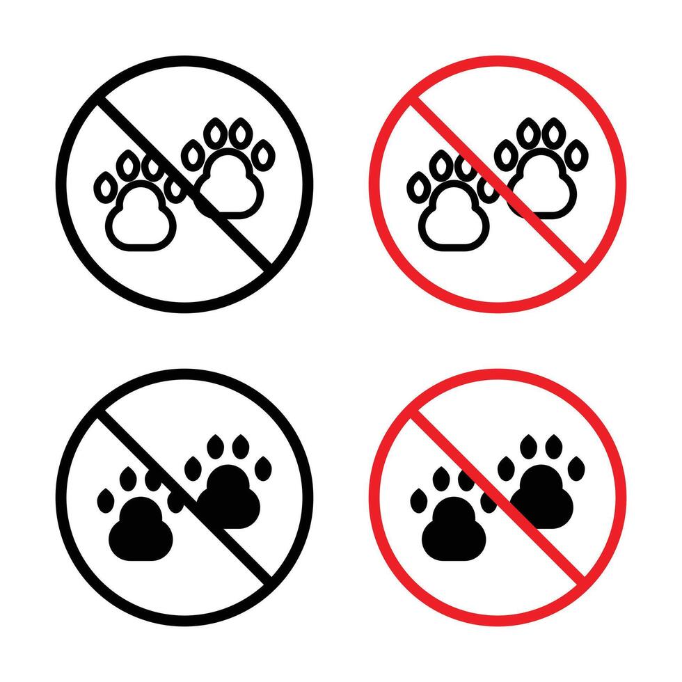 prohibido perro mascota firmar vector