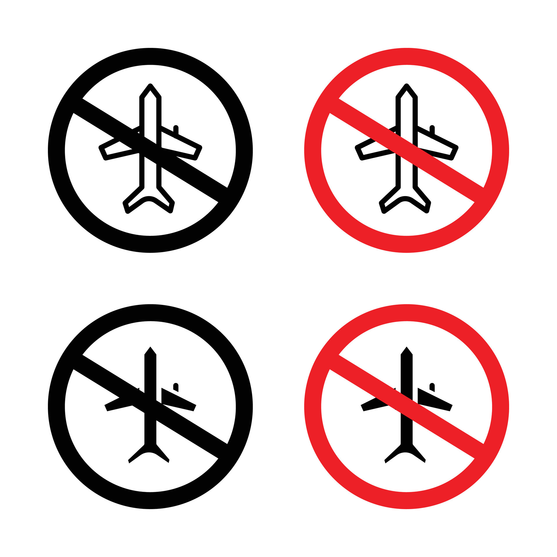No plane sign 42114135 Vector Art at Vecteezy