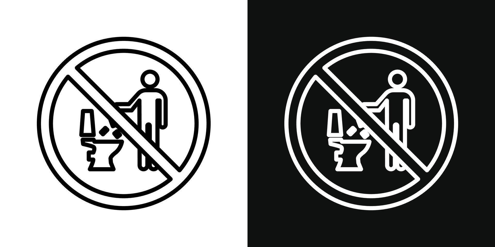 Do not litter in toilet sign vector