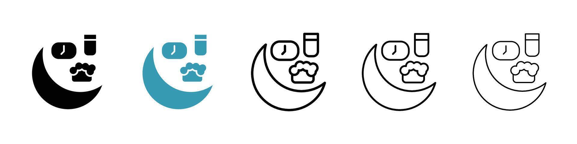 Ramadan iftar icon vector