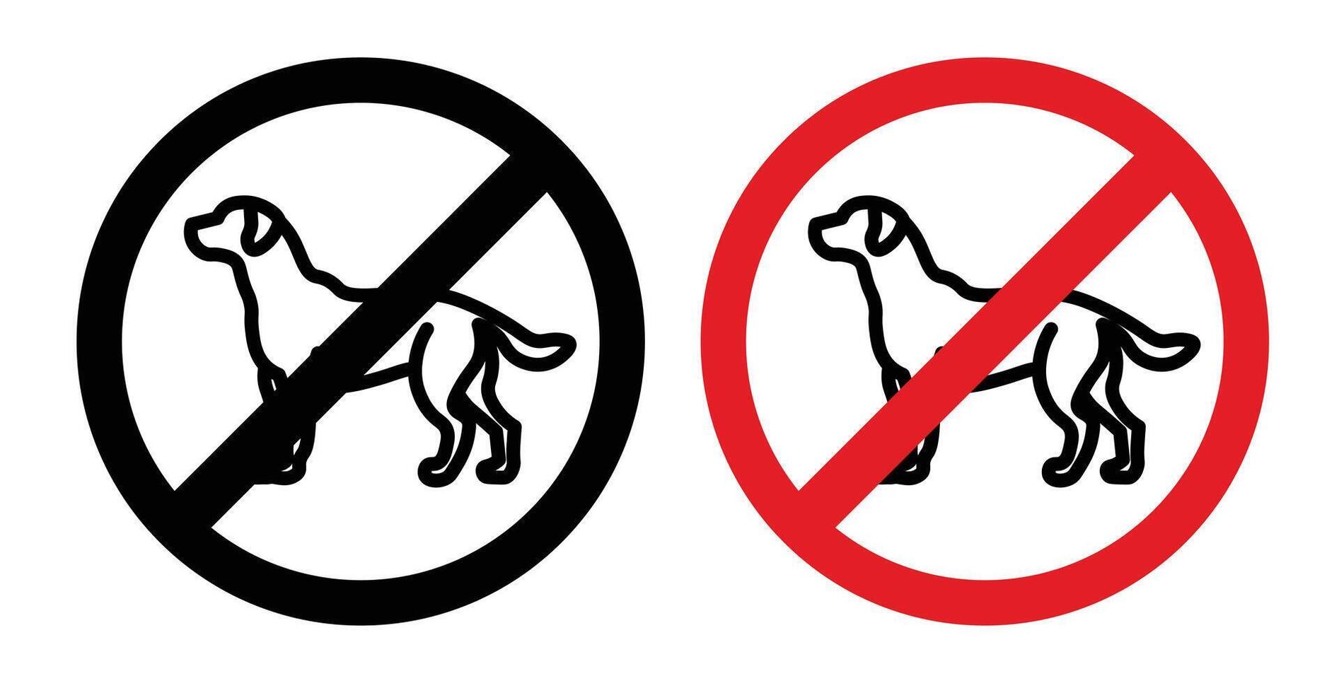 No dogs allowed sign vector
