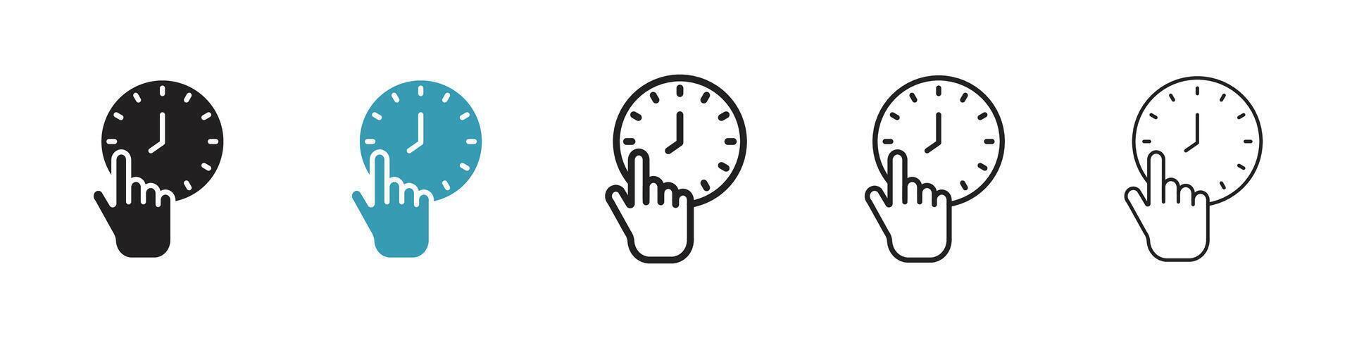 Specify at time icon vector