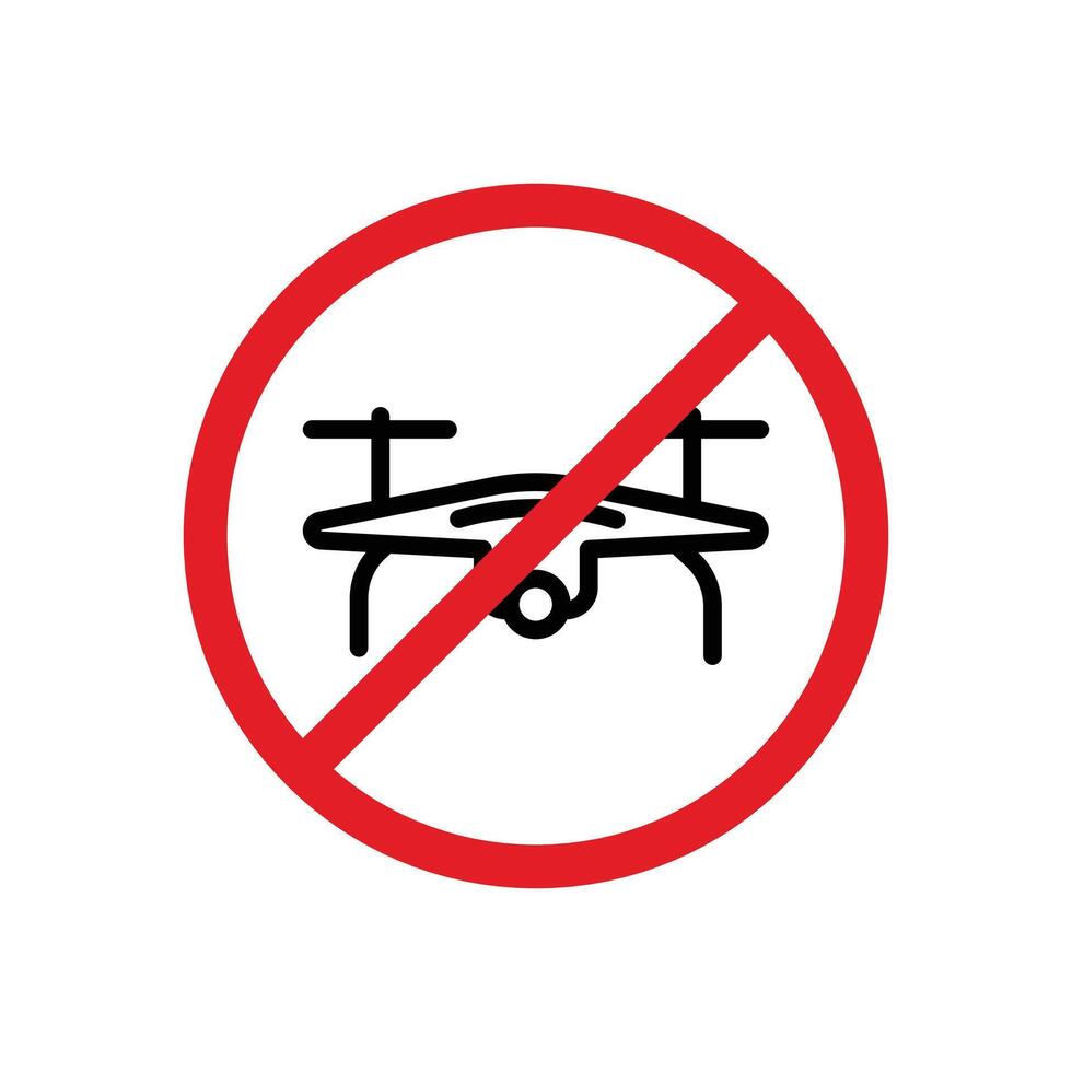No mosca drones firmar vector
