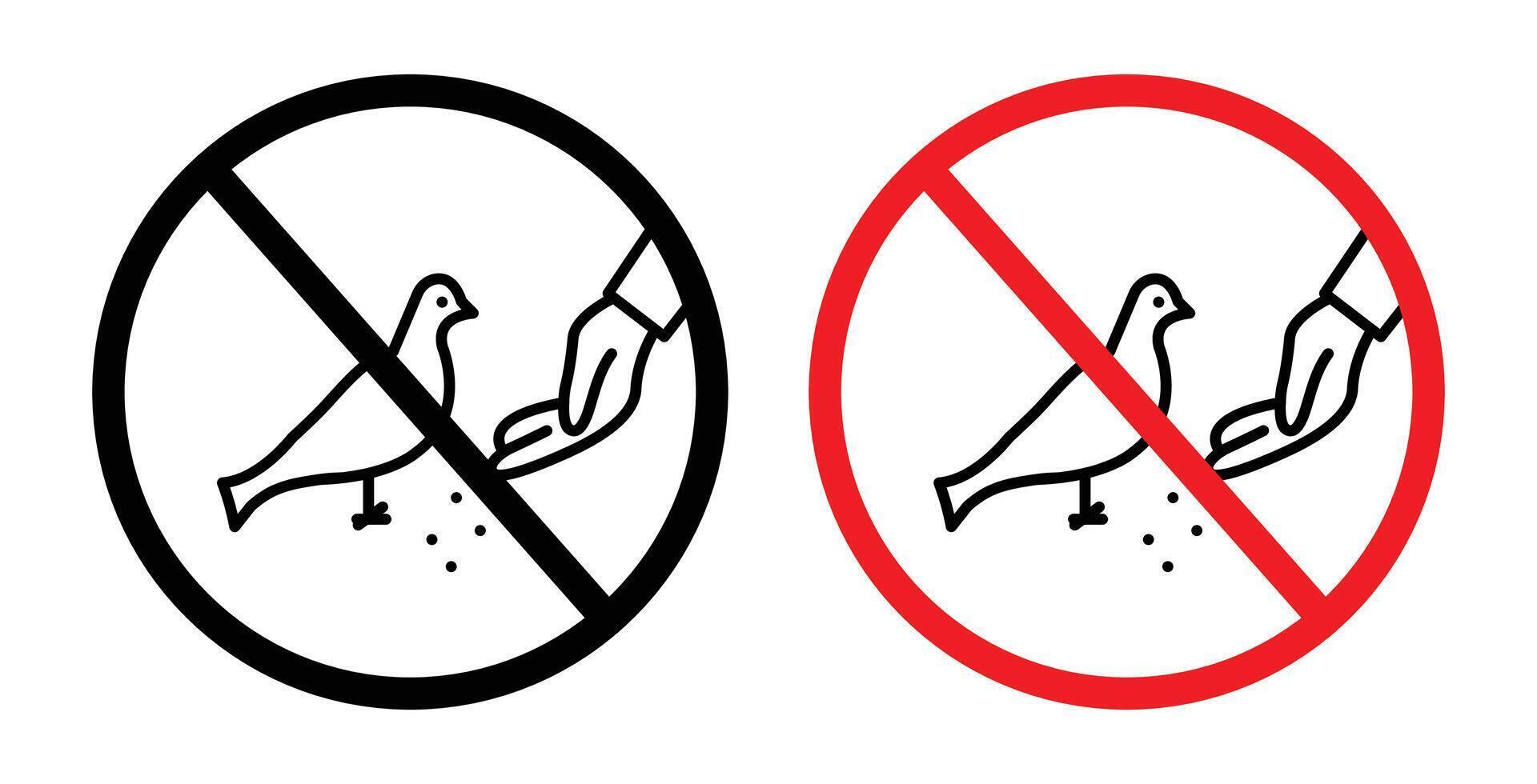 Do not feed birds sign vector