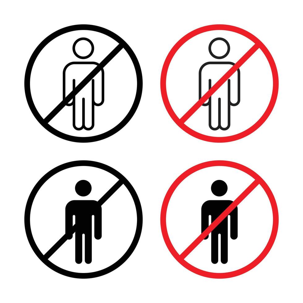 No man sign vector