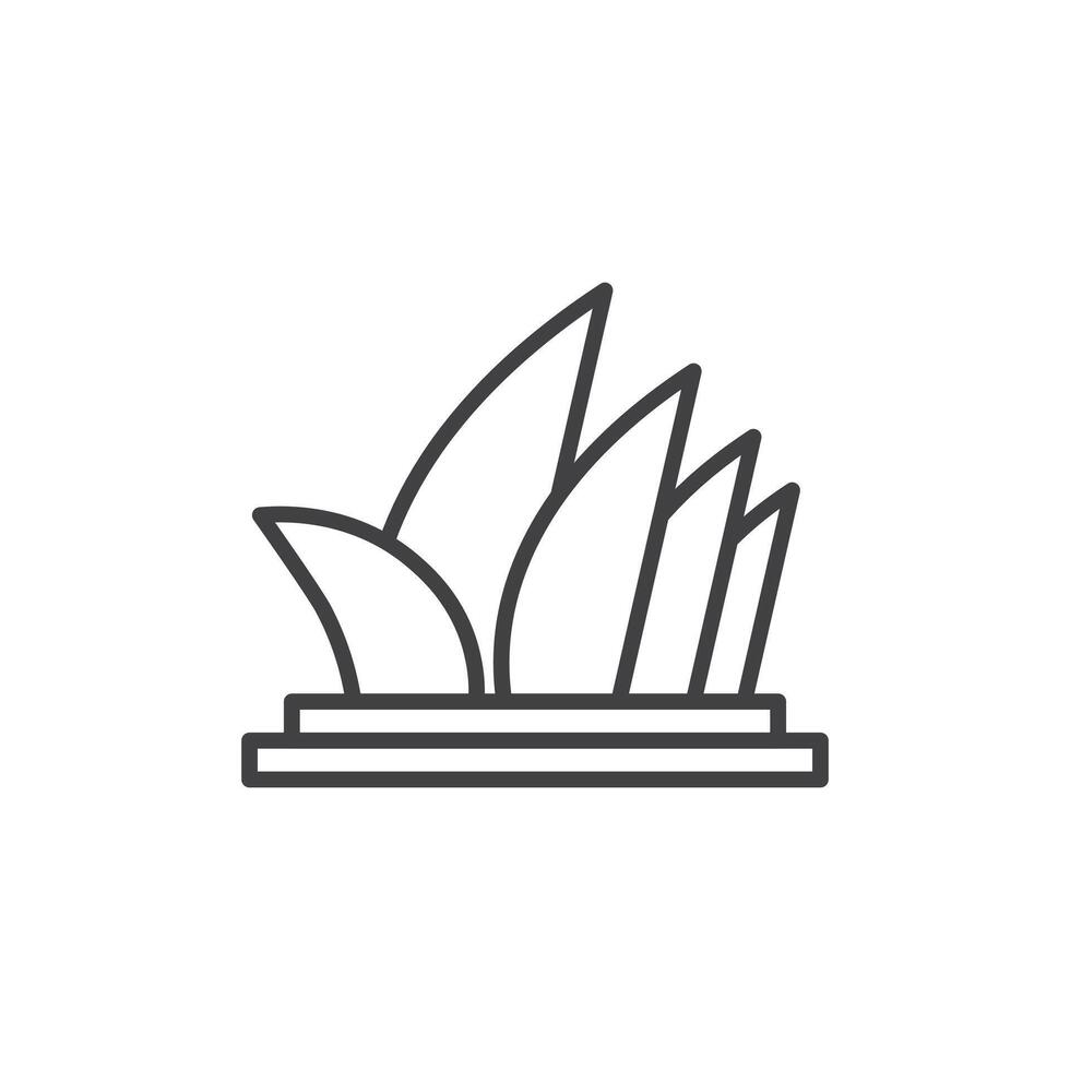 icono de la ópera de sydney vector