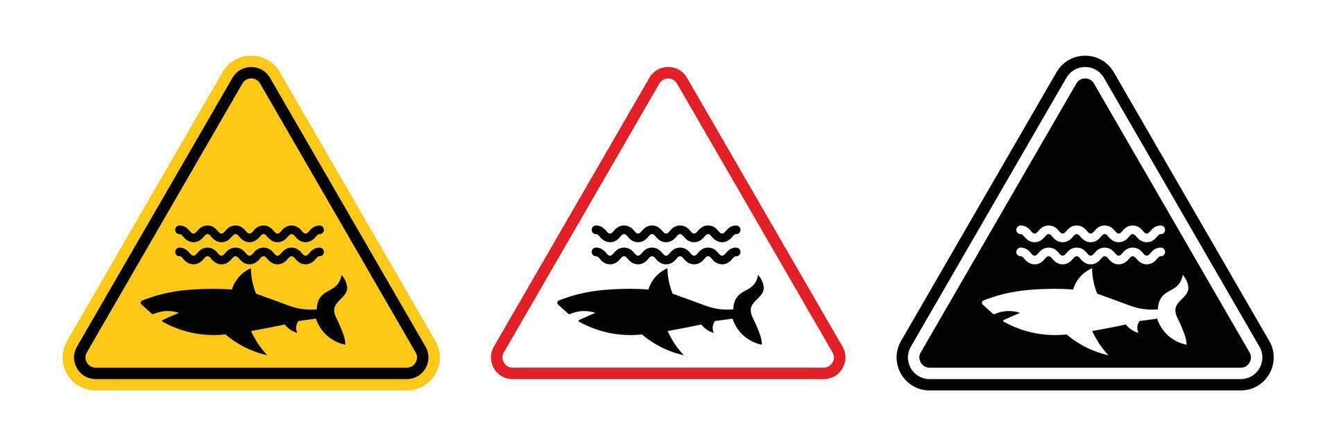 tiburón advertencia firmar vector