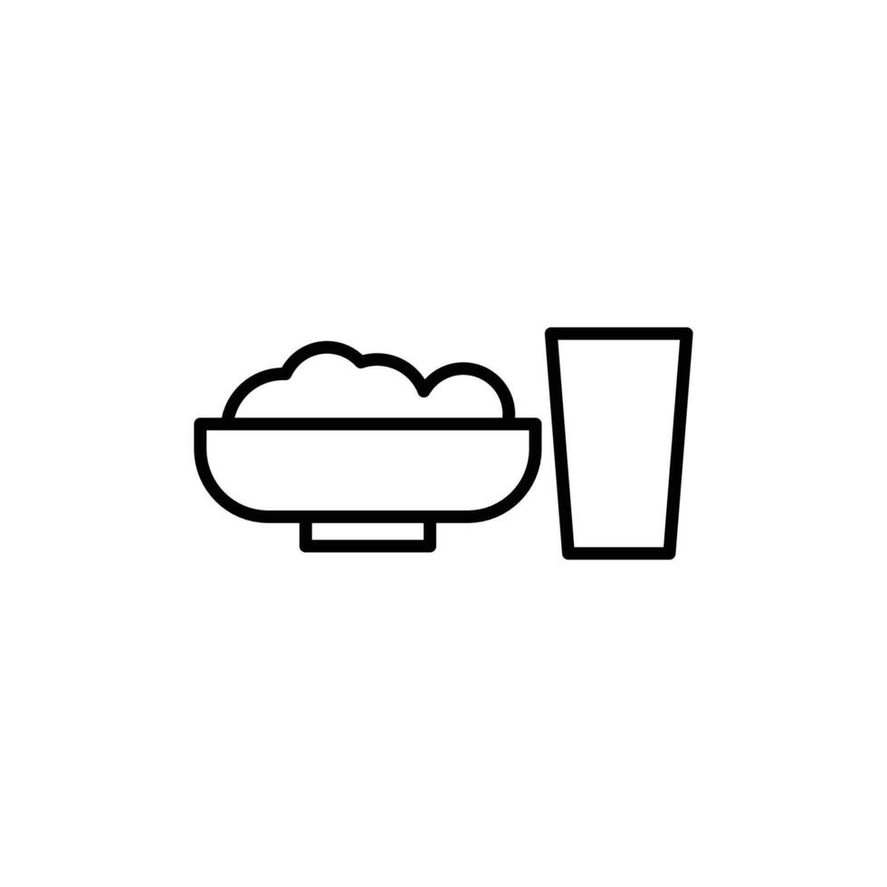 Ramadan breakfast icon vector