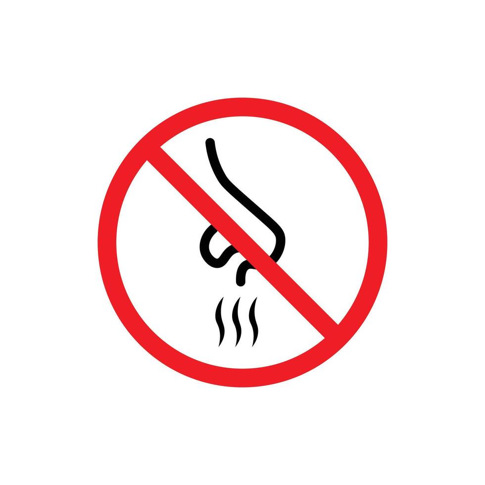 No smell sign vector