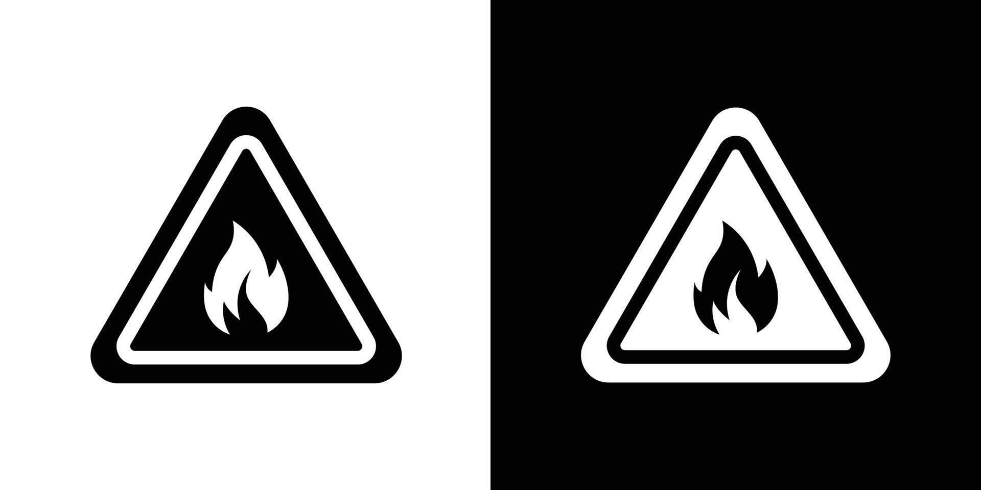 Fire warning sign vector