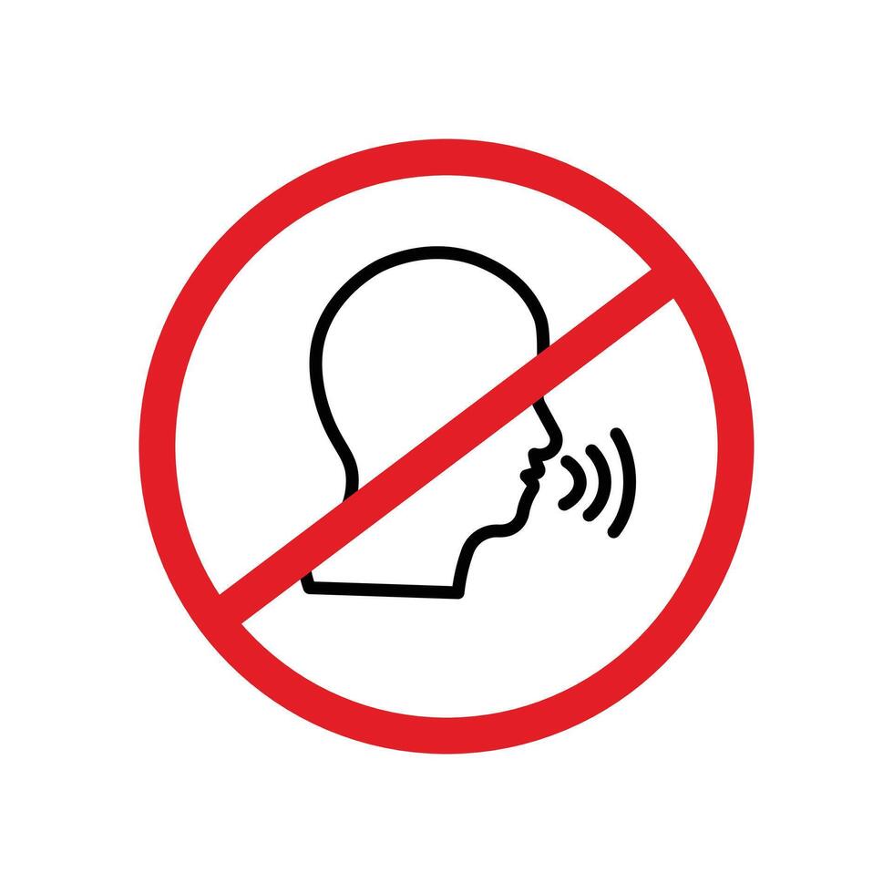 No talking sign vector