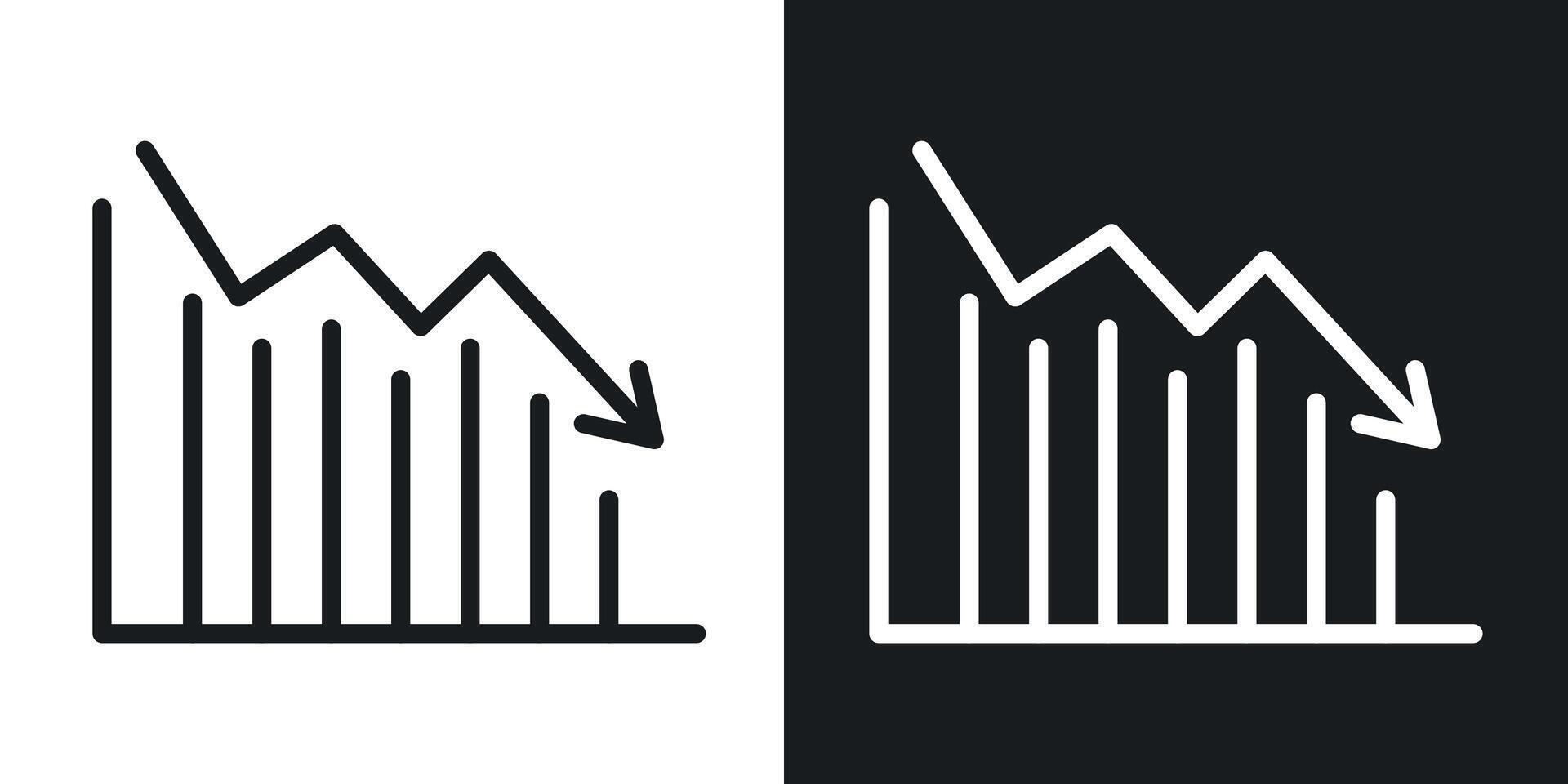 reducción gráfico icono vector