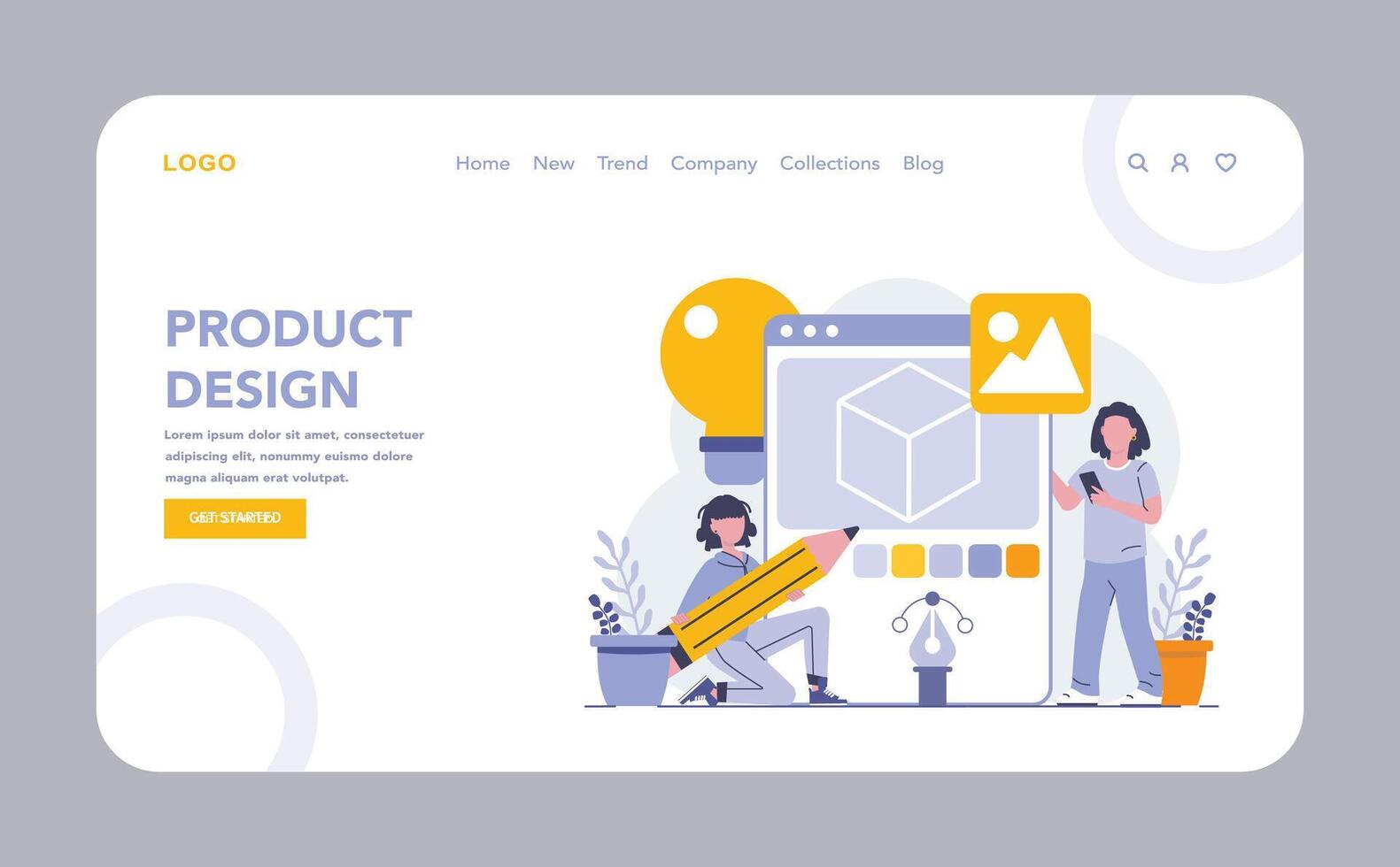 Product development concept. Flat vector illustration.