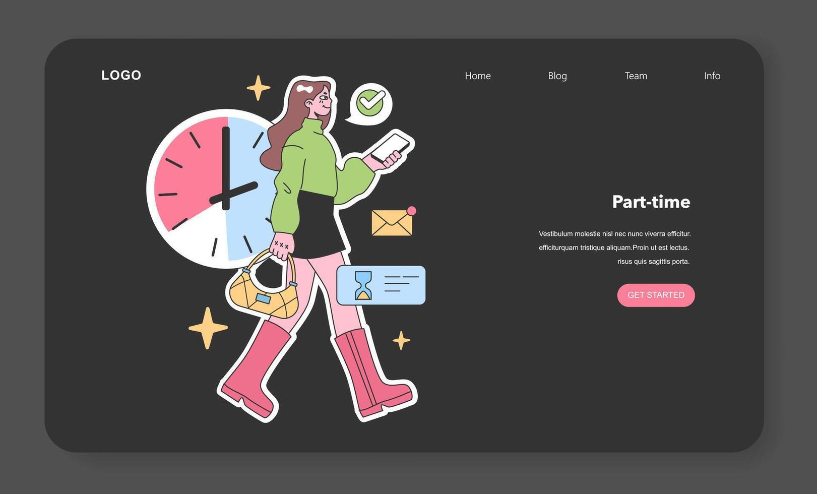 flexibility and balance. Flat vector illustration
