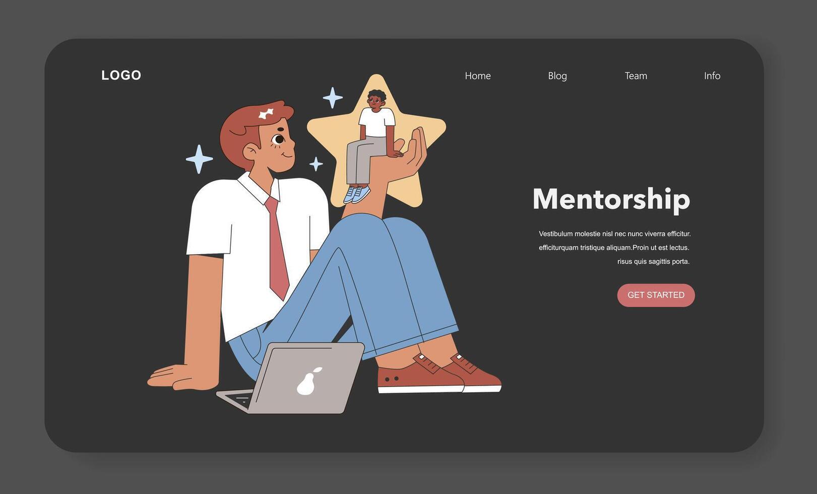 Mentorship concept. Vector illustration.