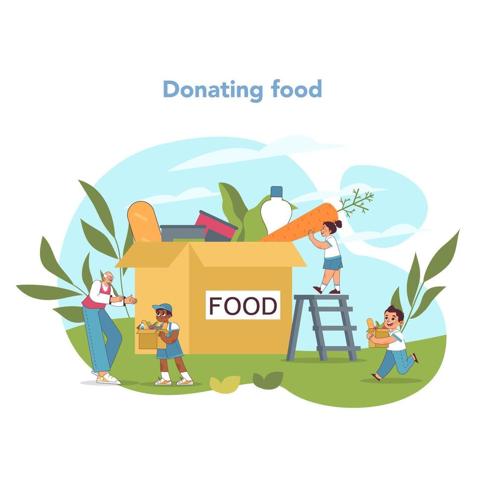 Nutritional aid concept. Vector illustration