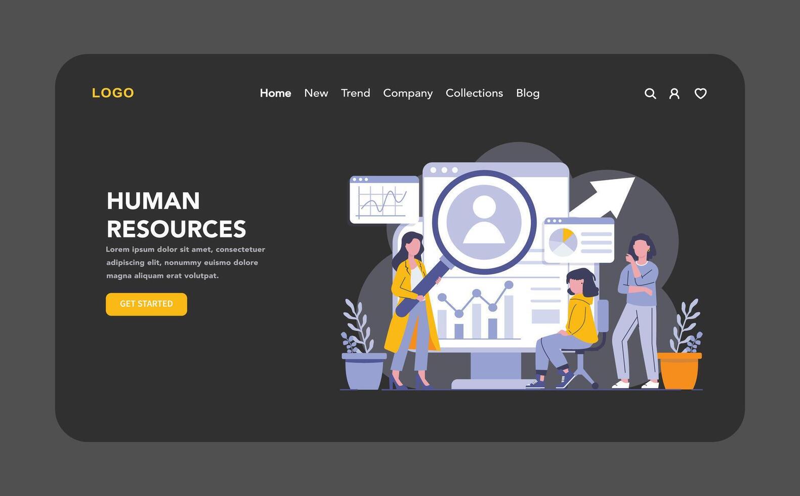 Sustainability and operational processes concept. Flat vector illustration.