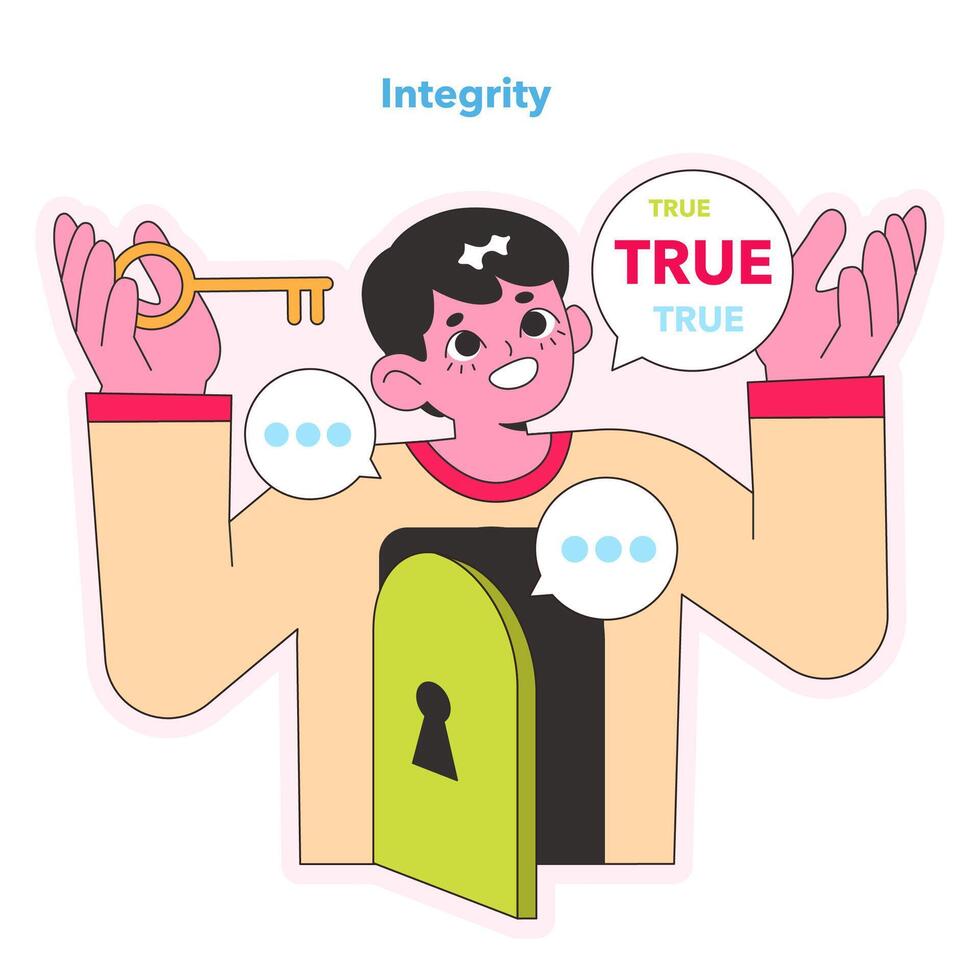 Integrity concept. Vector illustration.