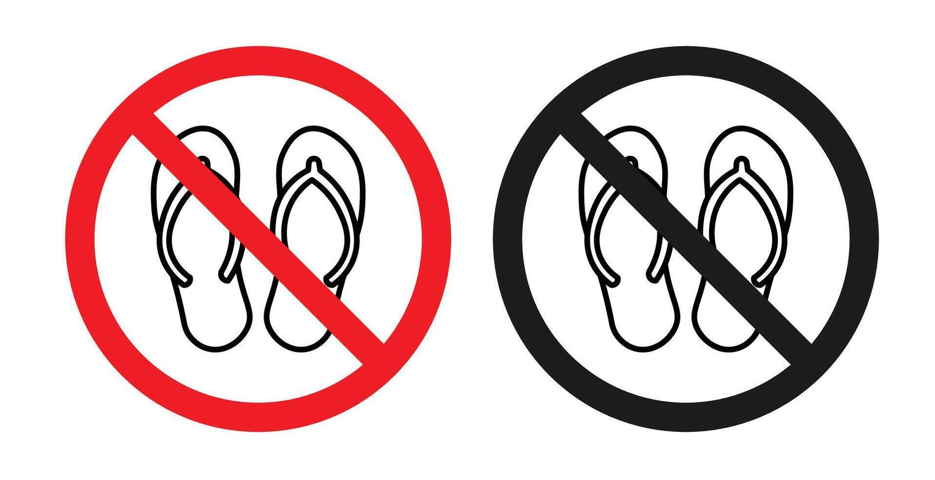 No sandals sign 42115183 Vector Art at Vecteezy