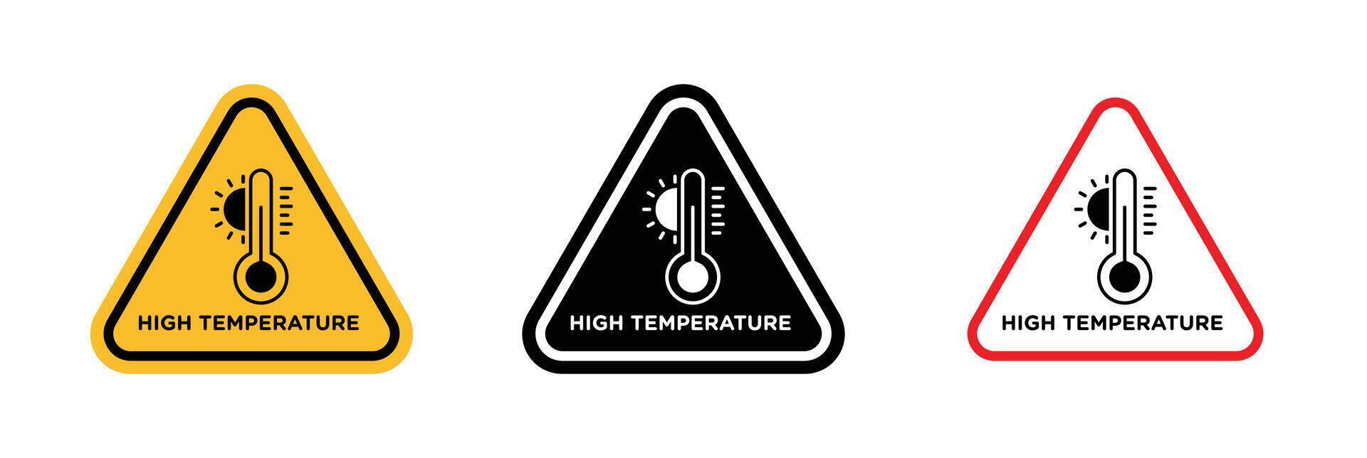 alto temperatura advertencia firmar vector