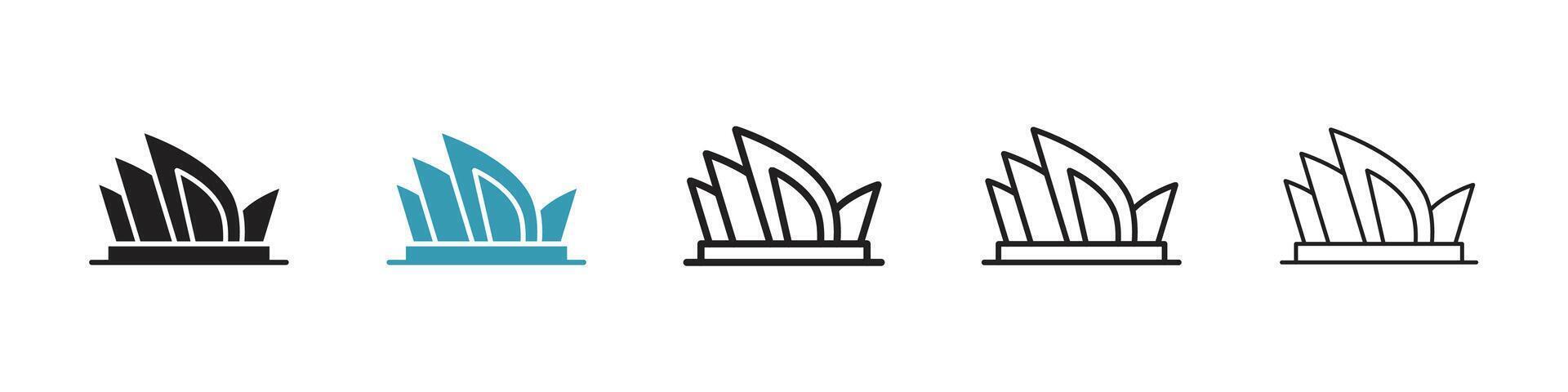 icono de la ópera de sydney vector