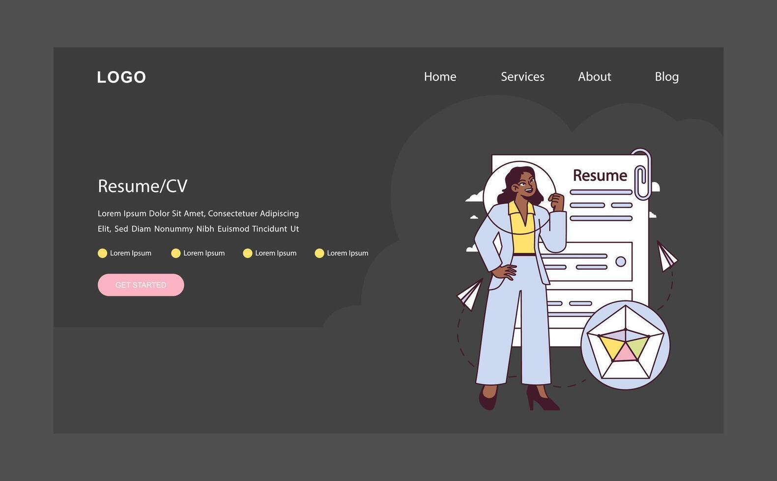Resume Crafting. Vector illustration.