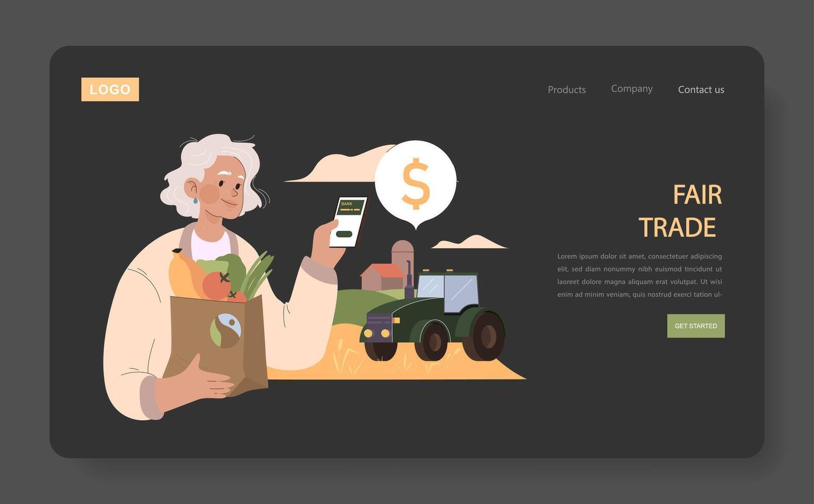 Fair Trade set. vector