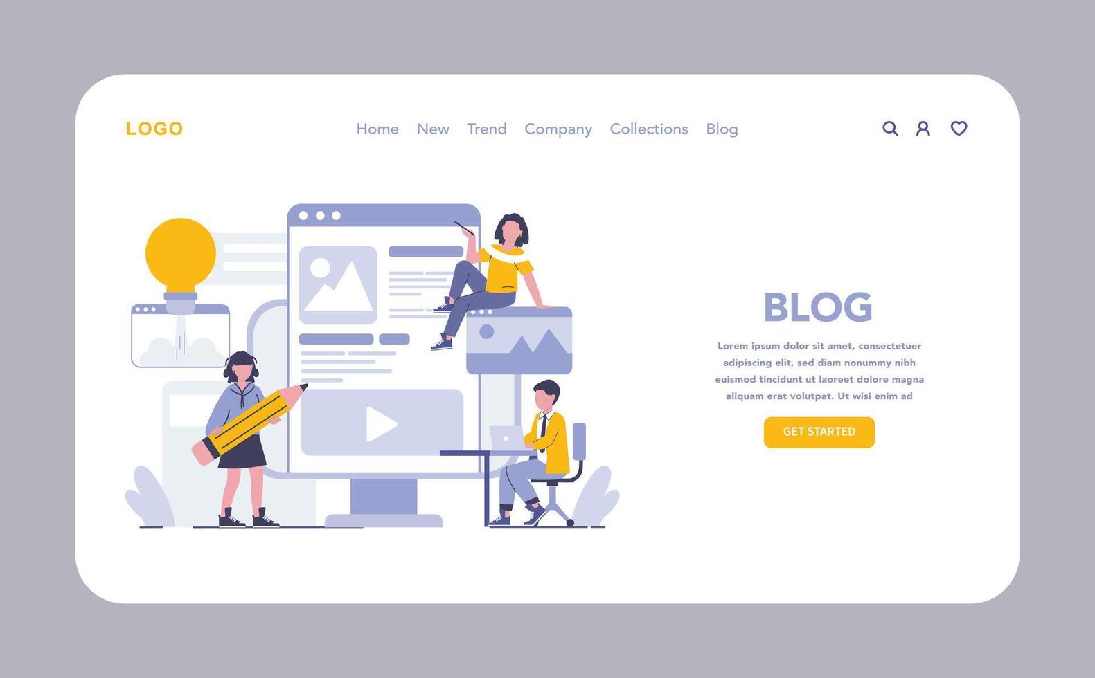Internet mass media concept. Flat vector illustration.